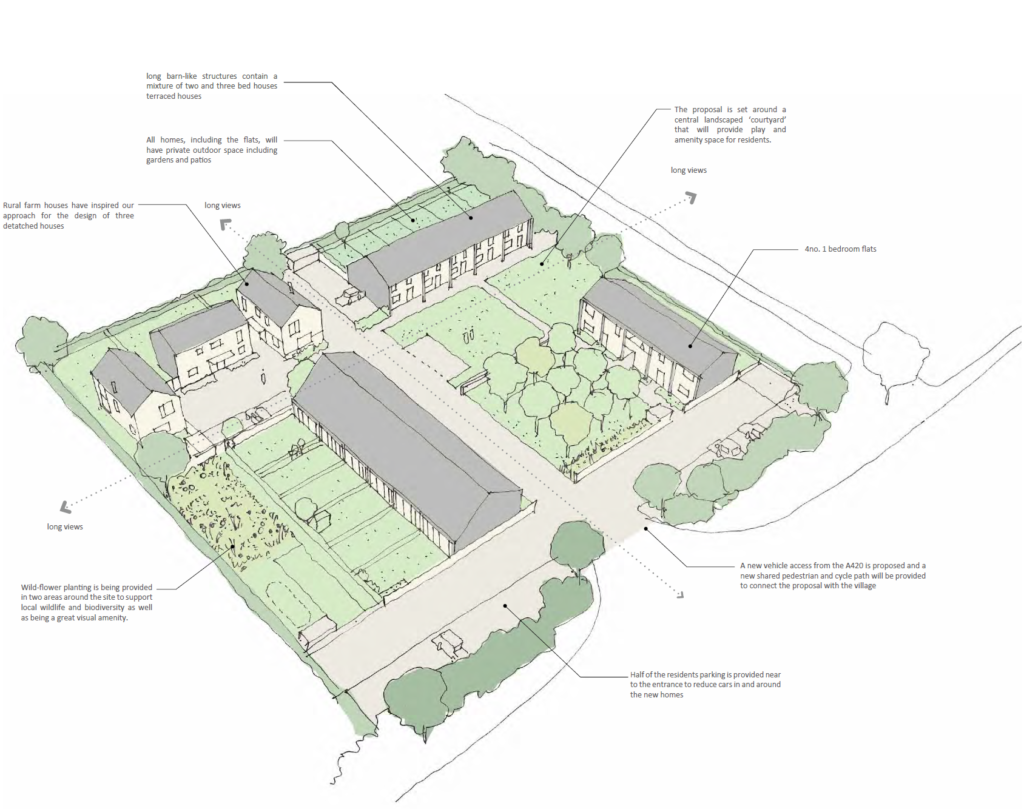 architect's plan of community housing project